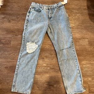 Good American Blue Icon straight leg jeans